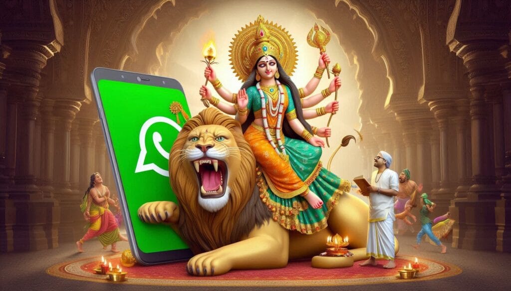 Happy Navratri WhatsApp Wishes Images, Status: अपने परिजनों को भेजें नवरात्रि का व्हाट्सएप मैसेज और Download करें मां दुर्गा की इमेज