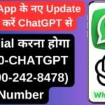 WhatsApp के नए Update में बात करें ChatGPT से बस Dial करना होगा 1-800-CHATGPT (1-800-242-8478) Number