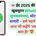 💌 ईद 2025 की सबसे खूबसूरत WhatsApp शुभकामनाएं, स्टेटस और शायरी – इसे पढ़ने के बाद आप भी कहेंगे ‘वाह! क्या बात है!’ 😍🌙