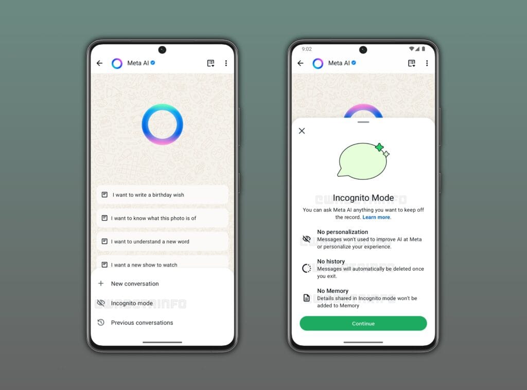 WhatsApp यूजर्स खुश हो जाइए! 🔐 Meta AI Incognito Mode से अब कोई भी चैट हिस्ट्री सेव नहीं होगी WhatsApp यूजर्स खुश हो जाइए! 🔐 Meta AI Incognito Mode से अब कोई भी चैट हिस्ट्री सेव नहीं होगी