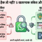 WhatsApp Security Check and Hacking Signs Illustration in Hindi