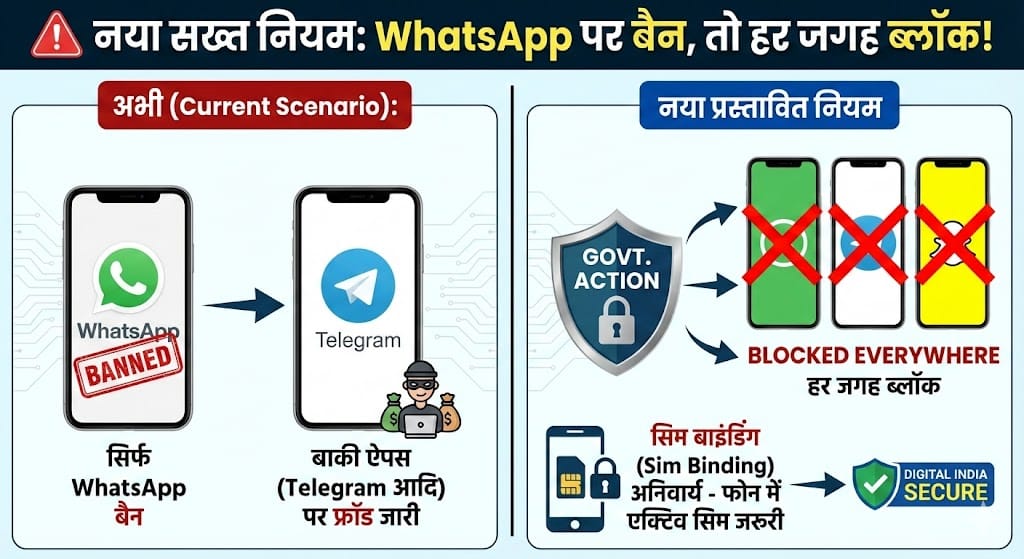 WhatsApp Ban Rule: एक गलती और सारे ऐप्स होंगे बंद? सरकार का नया सख्त आदेश!