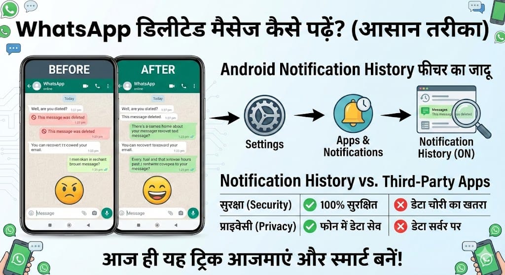 WhatsApp से डिलीट हुए मैसेज कैसे पढ़ें?