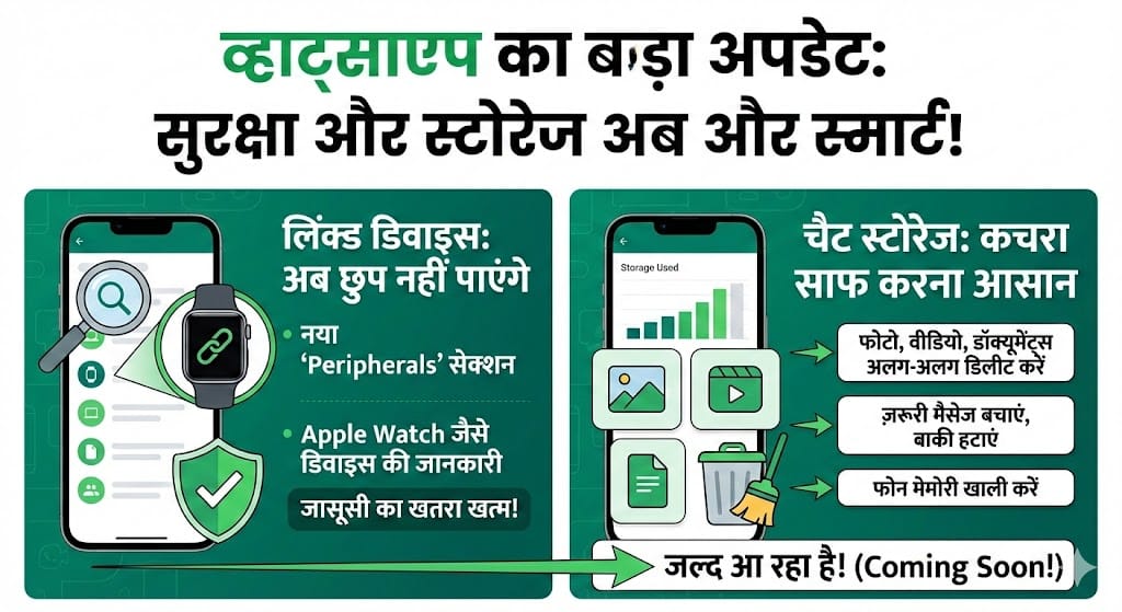 WhatsApp Update: अब लिंक्ड डिवाइस की जासूसी होगी खत्म, चैट स्टोरेज होगा पहले से स्मार्ट! WhatsApp Update