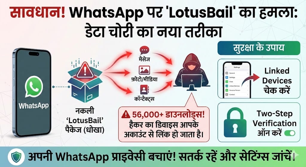 सावधान! WhatsApp यूजर्स पर मंडरा रहा है बड़ा खतरा: 56,000 लोगों का डेटा चोरी, कहीं आप भी तो नहीं हैं निशाने पर? सावधान! WhatsApp यूजर्स पर मंडरा रहा है बड़ा खतरा: 56,000 लोगों का डेटा चोरी, कहीं आप भी तो नहीं हैं निशाने पर?