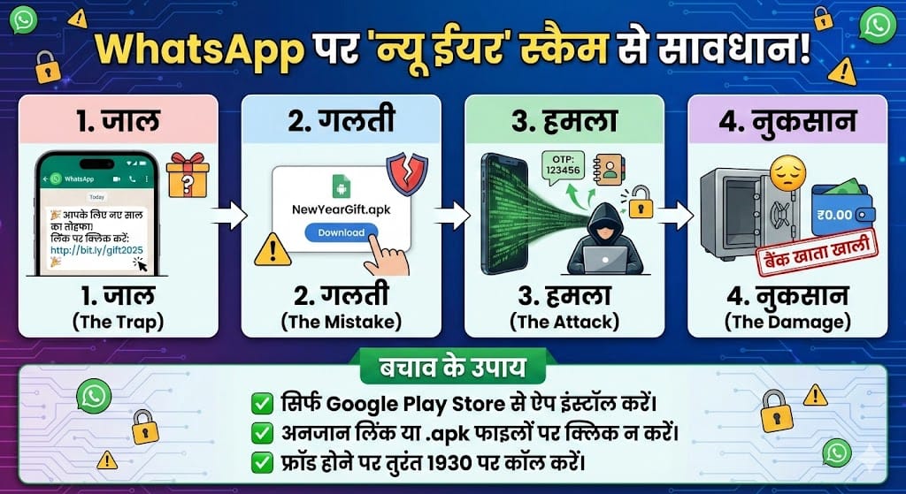 WhatsApp New Year Scam Alert: एक लिंक खाली कर सकता है आपका बैंक खाता!