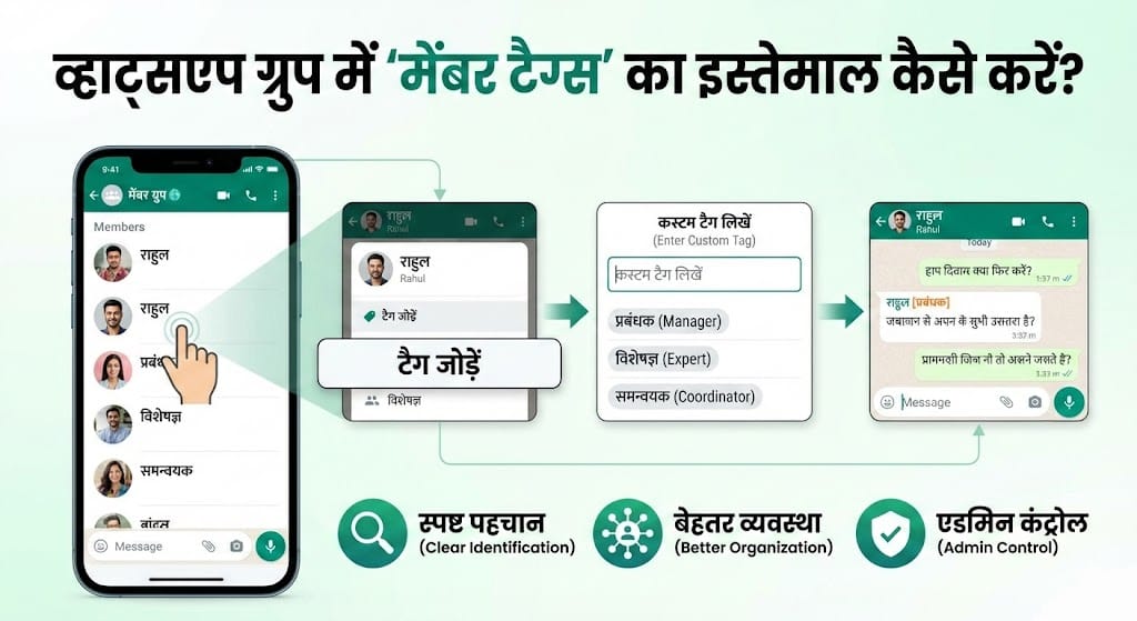 WhatsApp Group Member Tags Feature: अब हर ग्रुप मेंबर को मिलेगी अपनी अलग पहचान, जानें कैसे करें इस्तेमाल WhatsApp Group Member Tags Feature