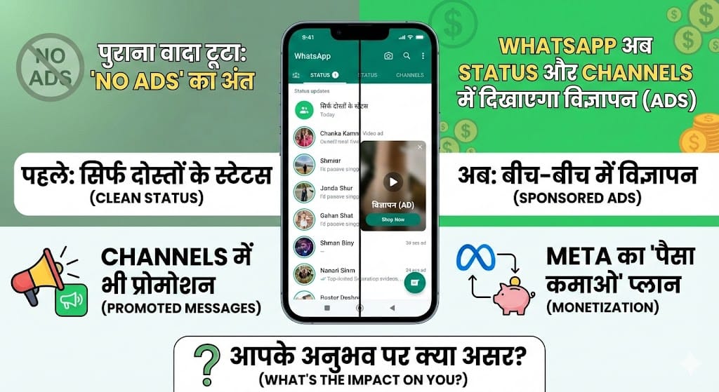 आपके WhatsApp Status में भी दिखने लगा ये अजीब ‘Video’? घबराएं नहीं, ये कोई वायरस नहीं बल्कि Meta की नई चाल है!