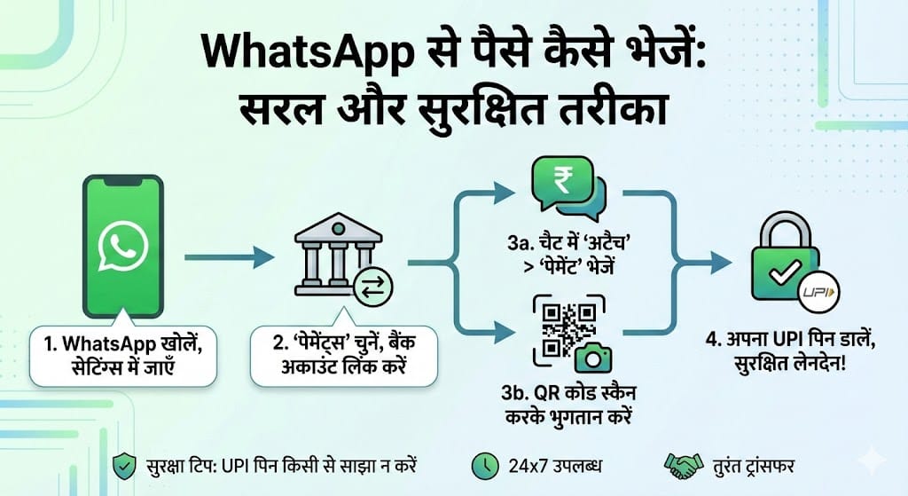 WhatsApp से पैसे कैसे भेजें?