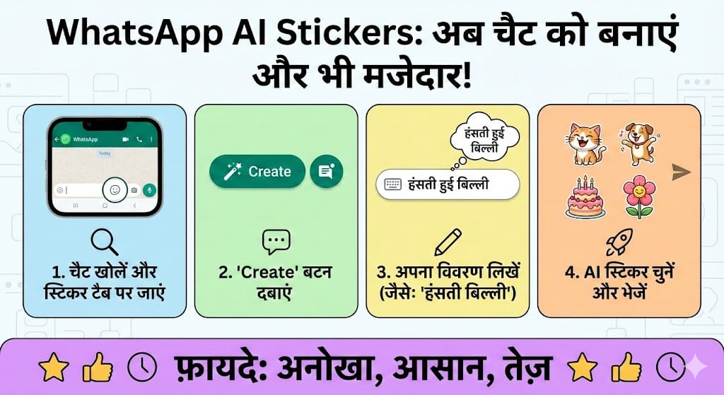 WhatsApp Magic: बोरिंग स्टिकर्स को कहें अलविदा, अब मिनटों में क्रिएट करें अपने खुद के AI Stickers