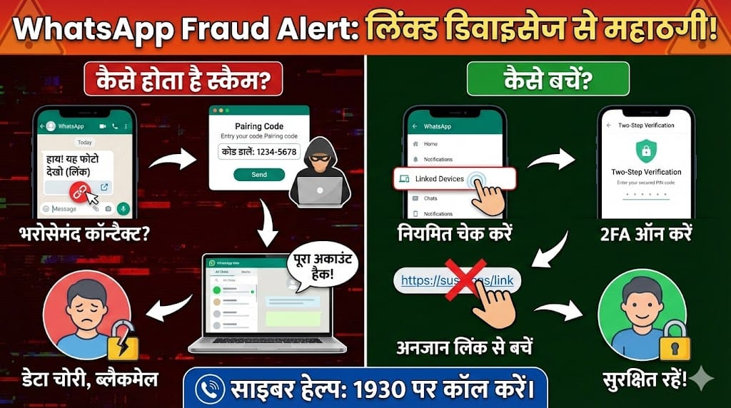 WhatsApp Scam Alert 2026: एक गलती और आपका WhatsApp अकाउंट हैक! जानें कैसे बचें इस नए फ्रॉड से