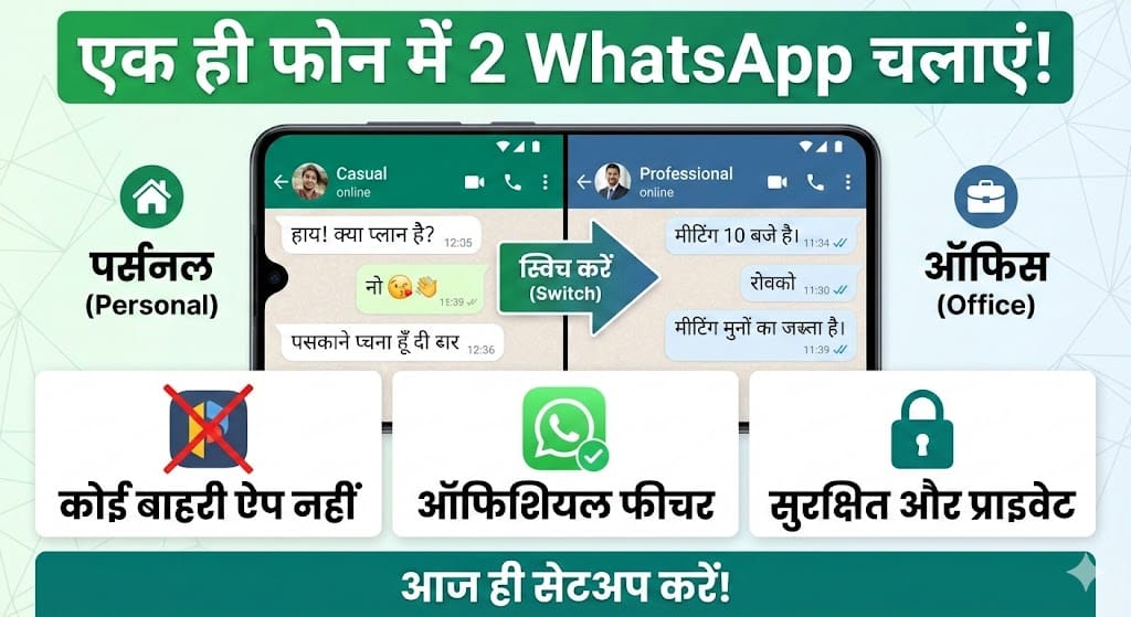 WhatsApp की 'Settings' में छिपा है ये खुफिया राज, 99% लोग नहीं जानते कि बिना किसी ऐप के एक ही जगह चलेंगे दो अकाउंट!