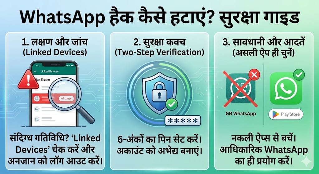 WhatsApp हैक कैसे हटाएं? अपने WhatsApp अकाउंट को सुरक्षित करने और हैकर को हटाने का 100% सफल तरीका WhatsApp हैक कैसे हटाएं?