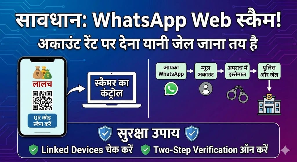 WhatsApp Web Scam Alert: क्या आप भी अपना WhatsApp अकाउंट रेंट पर दे रहे हैं? सावधान हो जाएं वरना जेल जाना तय है