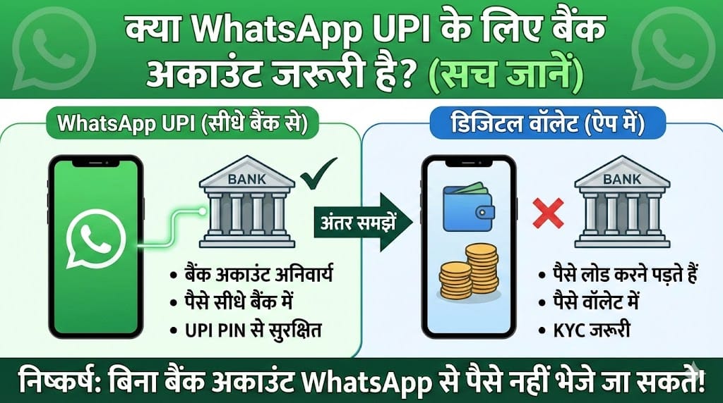 क्या आपके पास बैंक अकाउंट नहीं है? WhatsApp Payment करने से पहले ये जरूर पढ़ें! क्या आपके पास बैंक अकाउंट नहीं है? WhatsApp Payment करने से पहले ये जरूर पढ़ें!