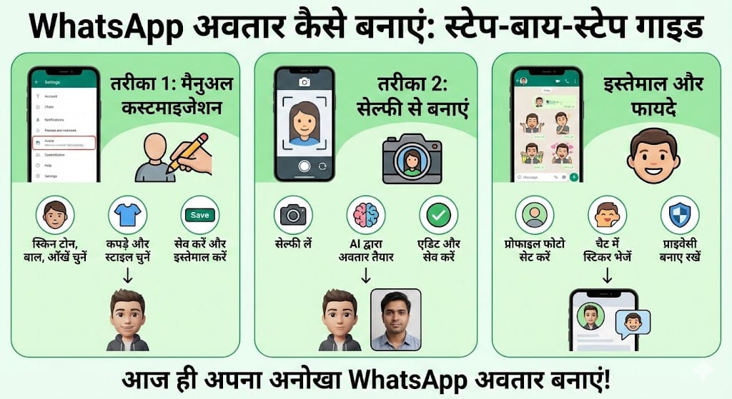 WhatsApp Avatar Kaise Banaye: 2026 में अपना 3D अवतार बनाने का Step-by-Step आसान तरीका