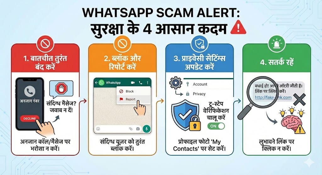 WhatsApp Scam Alert: 4 आसान तरीके जो आपको फ्रॉड से बचाएंगे