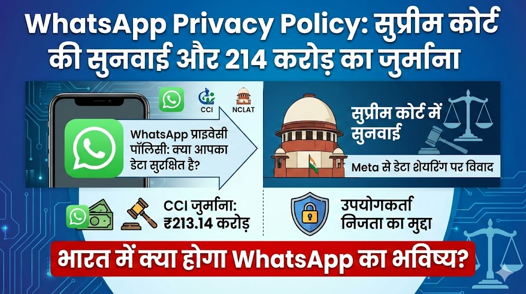 WhatsApp Privacy Policy: सुप्रीम कोर्ट में WhatsApp केस की सुनवाई और 214 करोड़ का जुर्माना