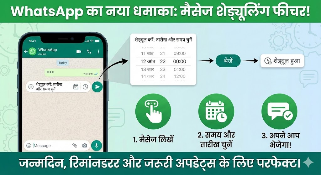 WhatsApp में आया आईफोन यूजर्स के लिए सबसे धांसू फीचर: अब WhatsApp पर मैसेज शेड्यूलिंग से बचेगी आपकी मेहनत