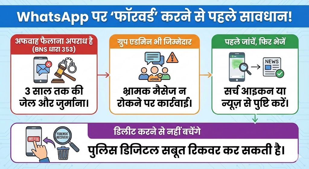 WhatsApp पर मैसेज फॉरवर्ड करने से पहले जान लें ये कड़े नियम, वरना खानी पड़ेगी जेल की हवा!