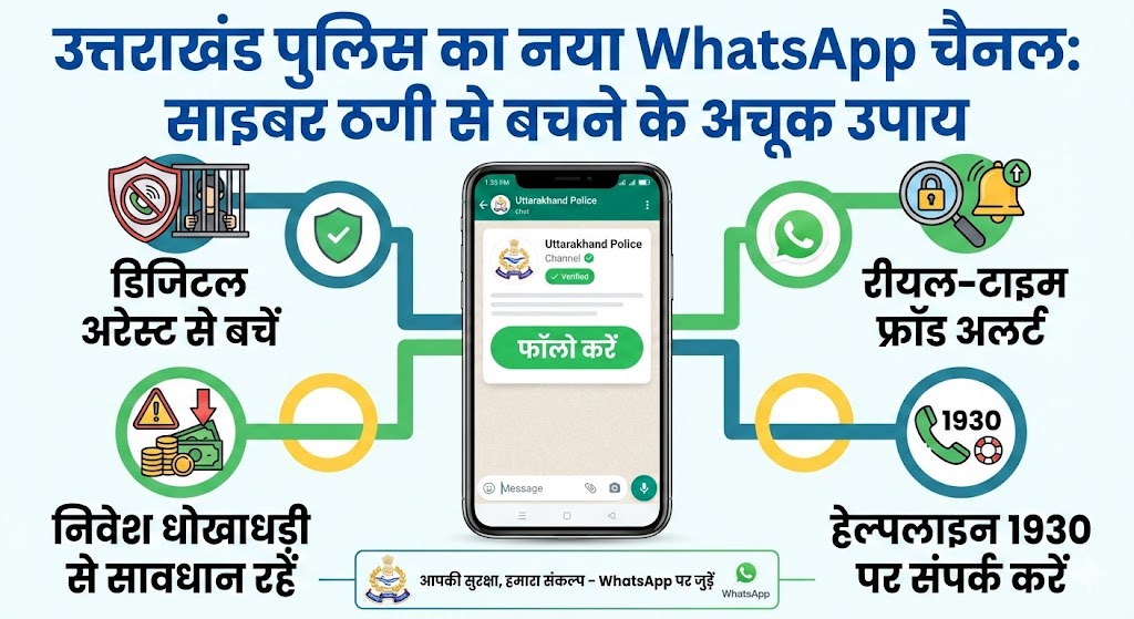 उत्तराखंड पुलिस का बड़ा कदम: अब WhatsApp चैनल के जरिए मिलेगी साइबर ठगी से बचने की पूरी जानकारी