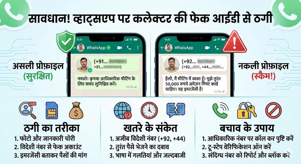 WhatsApp Scam Alert: बालोतरा कलेक्टर की Fake ID से ठगी की कोशिश, जानें कैसे बचें इस नए फ्रॉड से