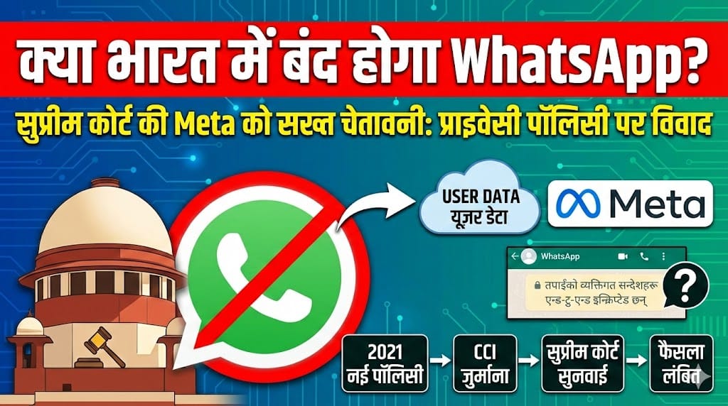 क्या भारत में बंद होगा WhatsApp? सुप्रीम कोर्ट ने Meta को दी सख्त चेतावनी - Privacy Policy विवाद