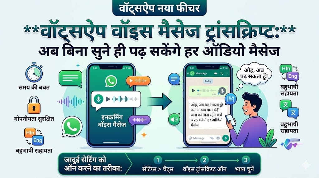 WhatsApp Voice Message Transcript: ऑडियो सुनने की झंझट खत्म, अब ऐसे पढ़ें वॉइस मैसेज!