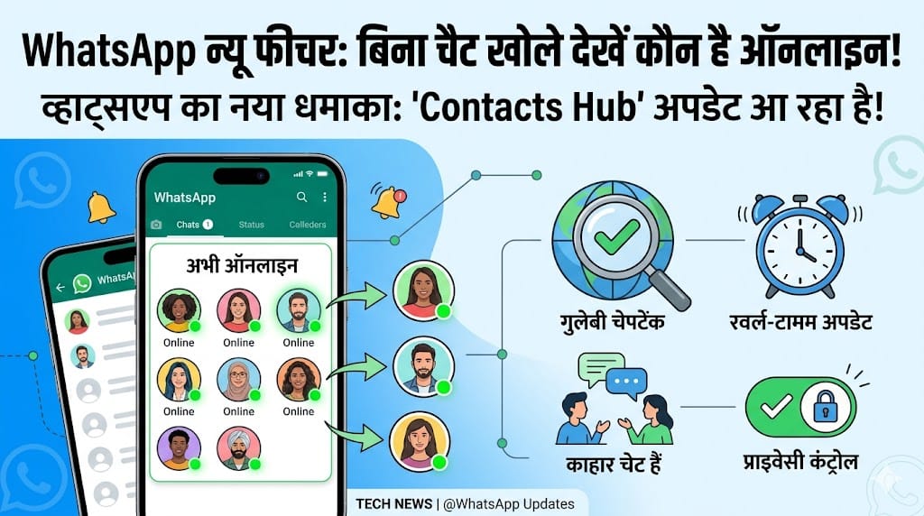 WhatsApp New Feature: अब देख पाएंगे कौन है ऑनलाइन, बिना चैट खोले चलेगा पता!