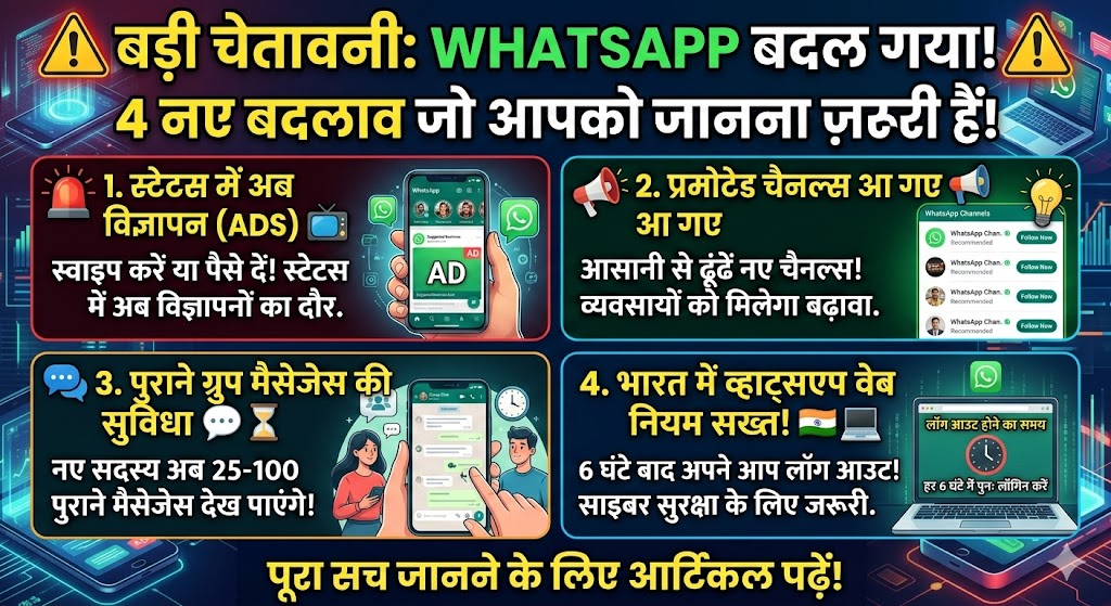 बड़ा WhatsApp Update: जानिए कैसे स्किप करें WhatsApp Status Ads और क्या हैं नए WhatsApp Web Rules