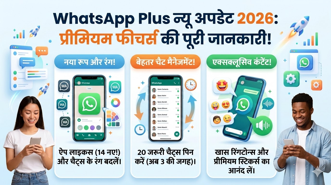 WhatsApp Plus: अब WhatsApp के रंग और आइकन बदलें, जानें प्रीमियम फीचर्स की पूरी डिटेल्स