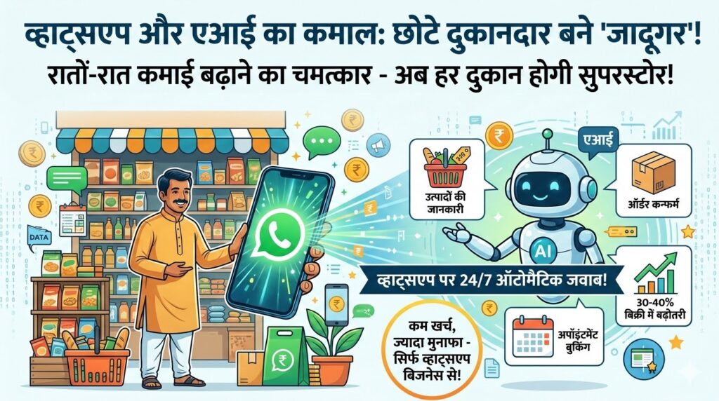 WhatsApp AI Magic: छोटे दुकानदारों की रातों-रात बढ़ी कमाई, जानें जयपुर की सफलता का राज! WhatsApp AI Magic: छोटे दुकानदारों की रातों-रात बढ़ी कमाई, जानें जयपुर की सफलता का राज!