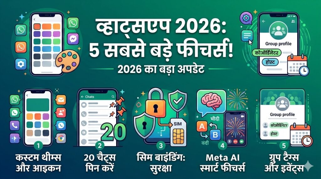 WhatsApp Update 2026: व्हाट्सएप के 5 सबसे बड़े फीचर्स जो होश उड़ा देंगे!