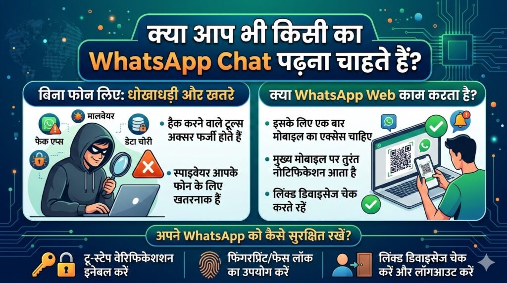 Kisi ka bhi WhatsApp chat kaise dekhe bina mobile liye?