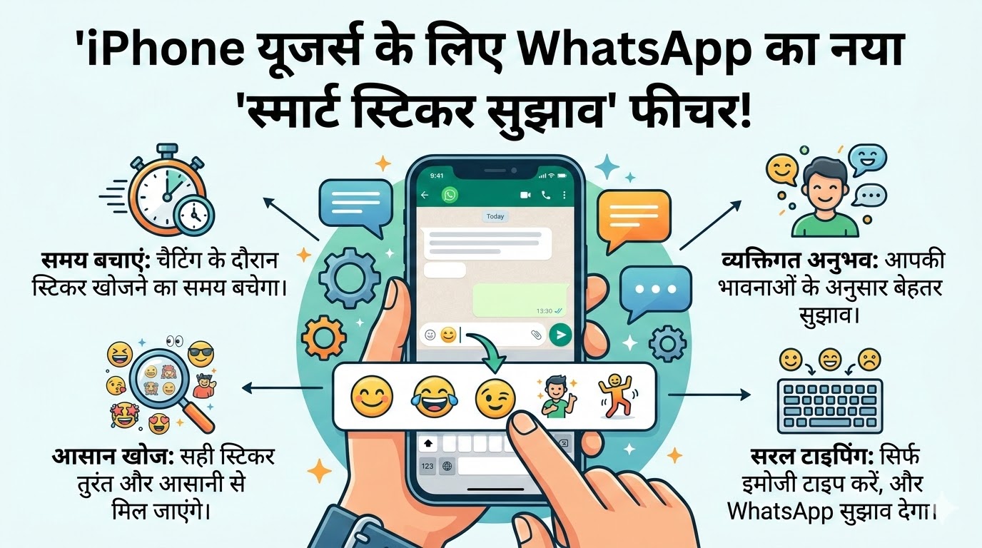 WhatsApp New Update: iPhone यूजर्स के लिए जादुई फीचर, अब टाइप करते ही मिलेंगे WhatsApp स्टिकर