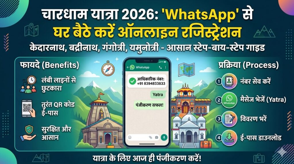 Char Dham Yatra 2026: 'WhatsApp' से करें घर बैठे ऑनलाइन रजिस्ट्रेशन, जानें स्टेप-बाय-स्टेप पूरा प्रोसेस