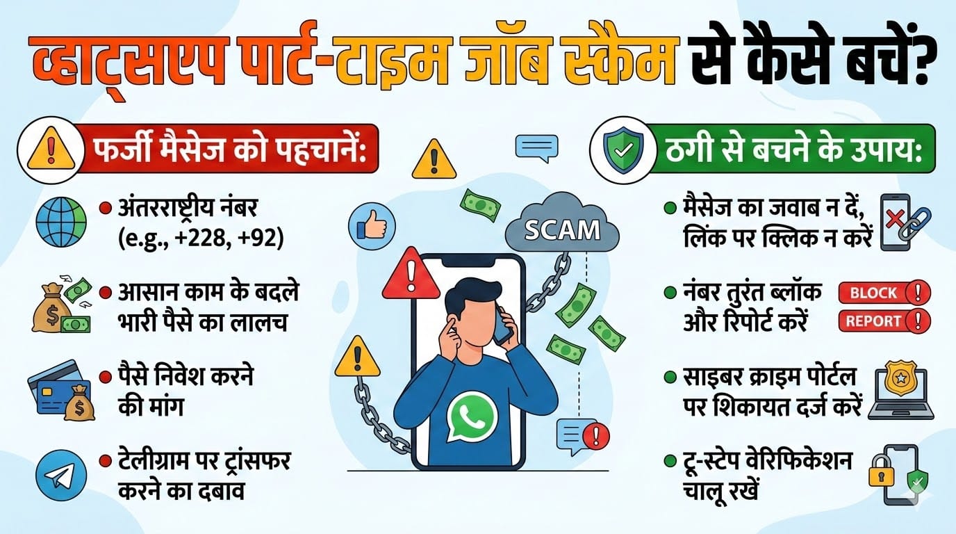 WhatsApp Scam Alert: व्हाट्सएप पार्ट-टाइम जॉब स्कैम से कैसे बचें? अभी जानें!
