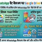 WhatsApp Chat Backup के लिए अब देने होंगे पैसे: Google Drive का नया नियम जानकर उड़ जाएंगे आपके होश