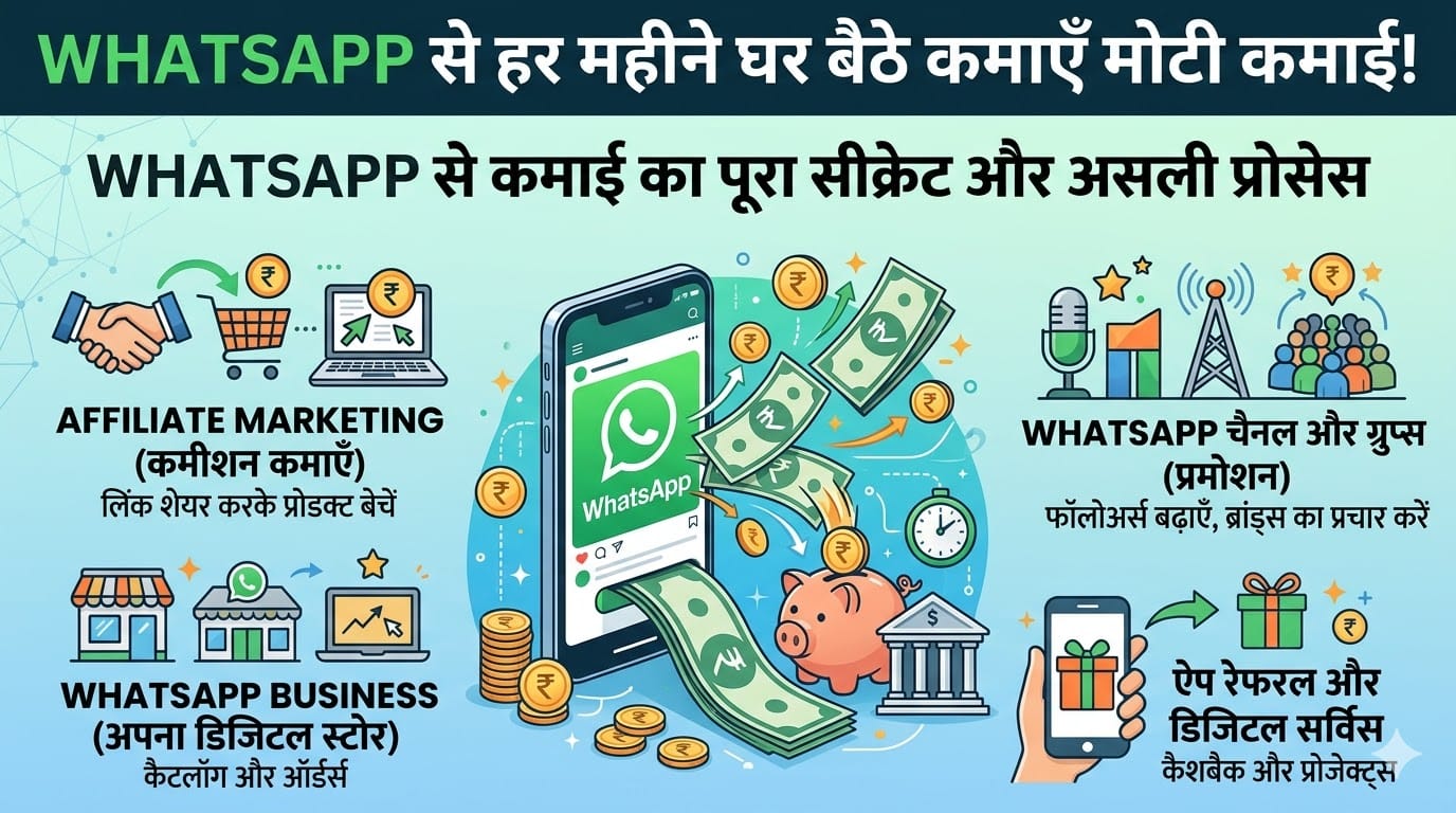 WhatsApp से पैसे कैसे कमाए: हर महीने हजारों कमाने का सबसे आसान और नया तरीका