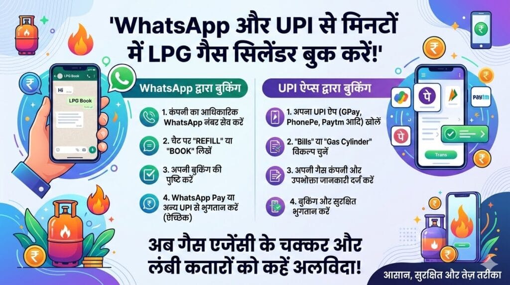 WhatsApp से LPG गैस सिलेंडर कैसे बुक करें? जानें आसान स्टेप्स और नंबर