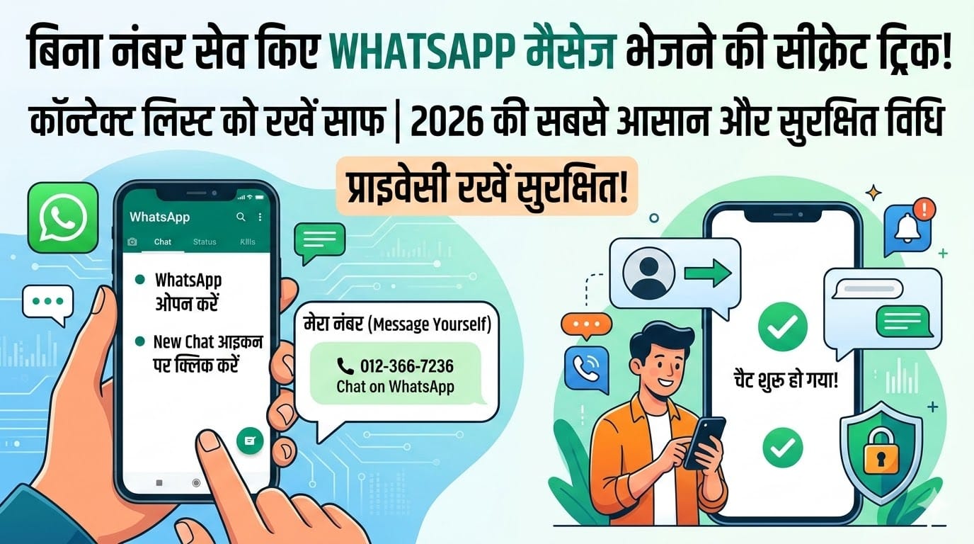 WhatsApp Tricks 2026: बिना नंबर सेव किए मैसेज भेजने का सीक्रेट तरीका जानें