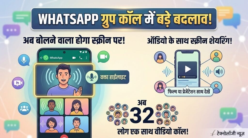 WhatsApp New Update: अब WhatsApp ग्रुप कॉल पर दिखेगा बोलने वाला, लॉन्च हुए 3 धांसू फीचर्स!
