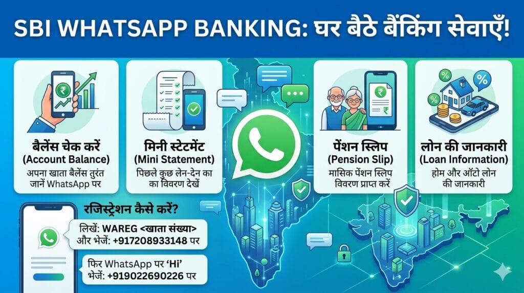 SBI WhatsApp Banking: घर बैठे WhatsApp पर चेक करें बैलेंस और मिनी स्टेटमेंट, जानें रजिस्ट्रेशन का आसान तरीका