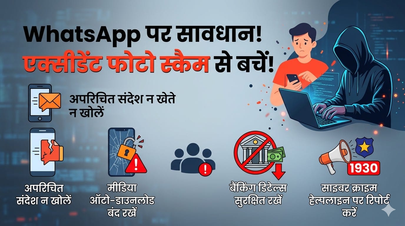 सावधान! WhatsApp पर एक्सीडेंट की फोटो देखते ही बैंक खाता हो रहा है खाली, ठगी का नया तरीका आया सामने