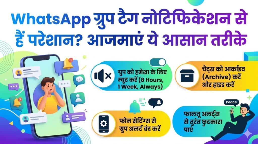 WhatsApp ग्रुप टैग नोटिफिकेशन से हैं परेशान? आजमाएं ये जादुई तरीके और पाएं फालतू के अलर्ट्स से तुरंत छुटकारा