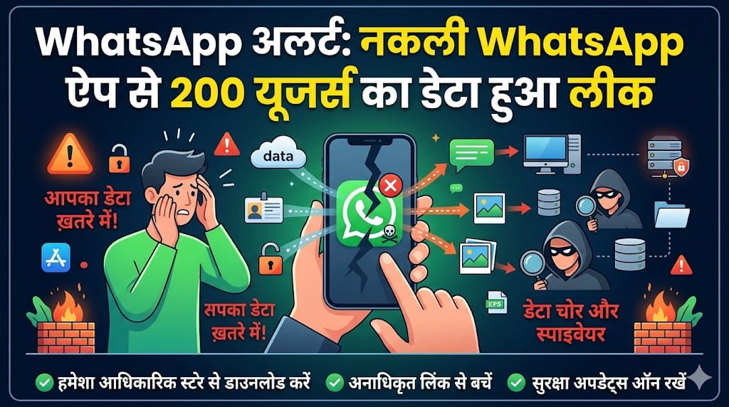 WhatsApp Scam Alert: नकली WhatsApp से 200 यूजर्स का डेटा चोरी, तुरंत करें ये काम