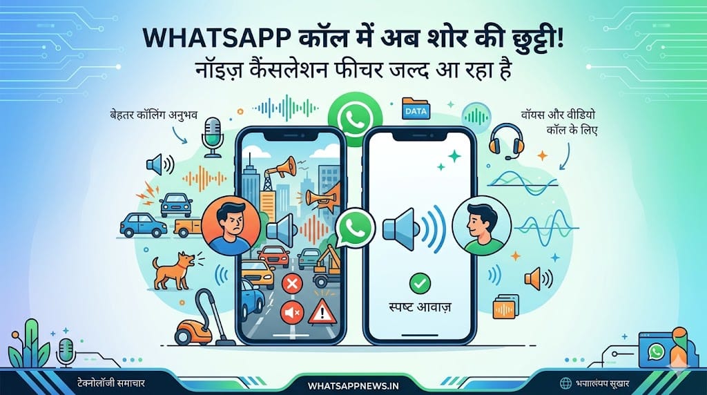 WhatsApp Update: अब कॉल पर नहीं आएगा शोर, जानें WhatsApp नॉइज़ कैंसलेशन फीचर कैसे करें इस्तेमाल