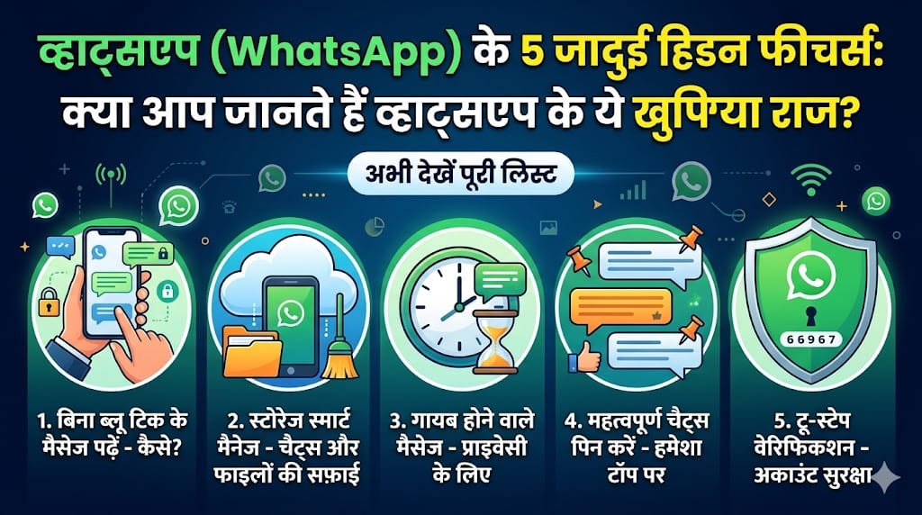 WhatsApp 5 Hidden Features: WhatsApp के इन गुप्त फीचर्स के बारे में नहीं जानते होंगे आप!