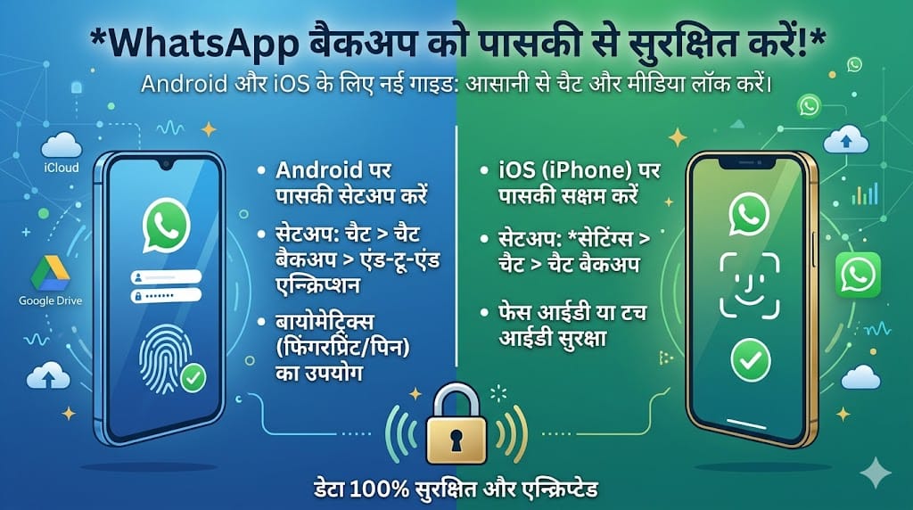 WhatsApp Passkey Backup: Android और iPhone पर अपनी चैट को ऐसे बनाएं 100% सुरक्षित