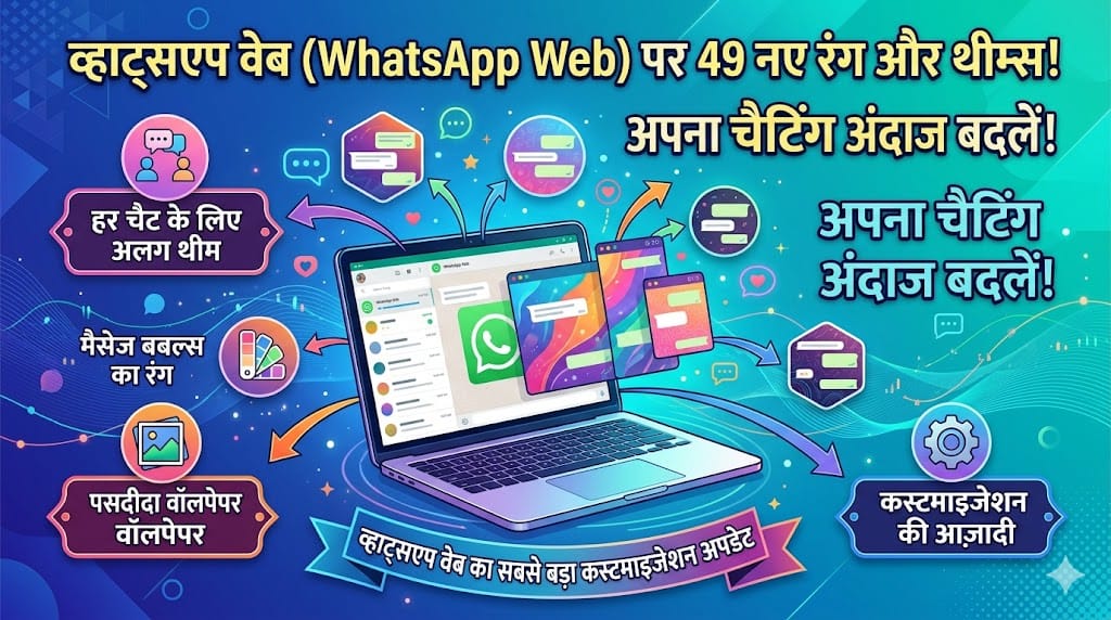 WhatsApp Web New Update: व्हाट्सएप वेब पर चैटिंग होगी रंगीन, मिलेंगे 49 नए थीम्स और कलर्स!